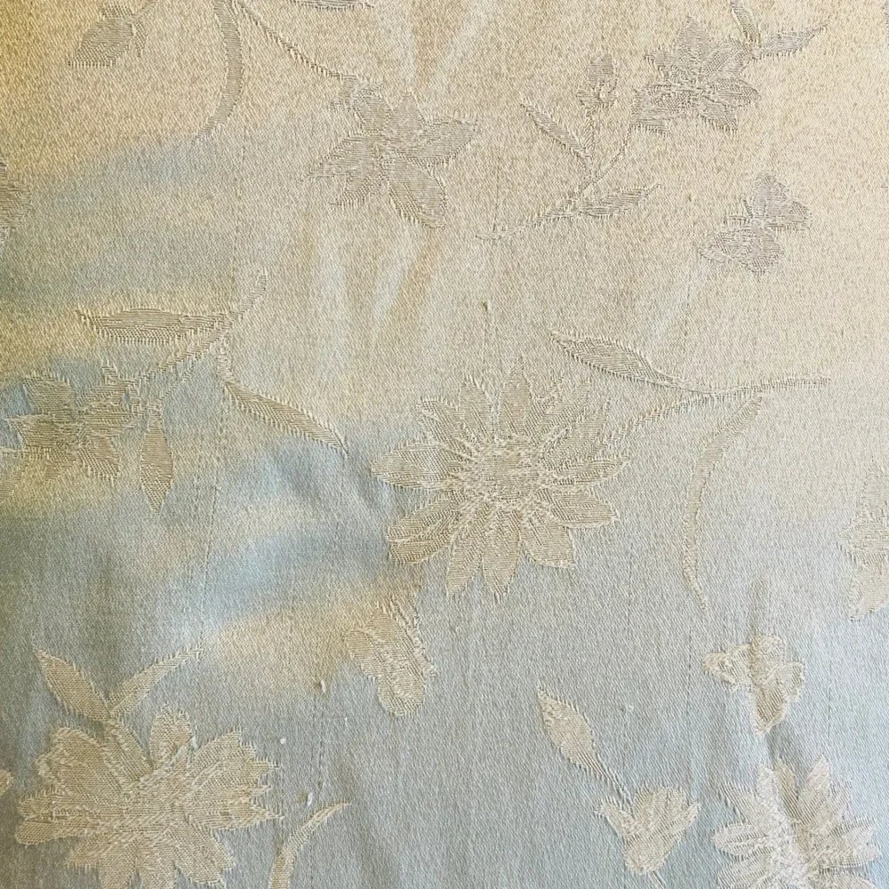 Vintage Light Green Damask Floral Butterfly‎ Table Runner Jacquard 64x48